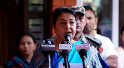 मैले कुनै गुटगत राजनीति गरेको छैनः पूर्वराष्ट्रपति भण्डारी