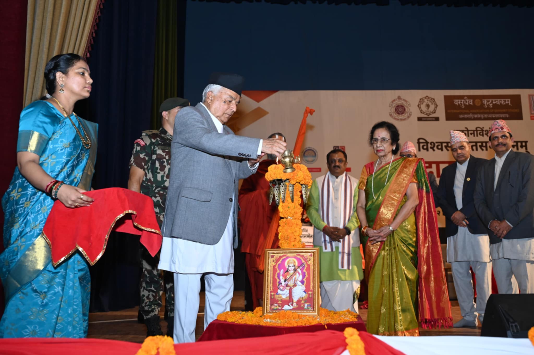 आजको अशान्त विश्वले संस्कृत वाङ्मयबाट आशा र भरोसा खोजेको छः राष्ट्रपति पौडेल