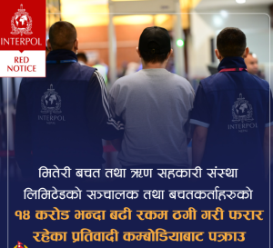 मितेरी बचत ठगीः कम्बोडियामा पक्राउ अभियुक्तमाथि अनुसन्धान सुरु