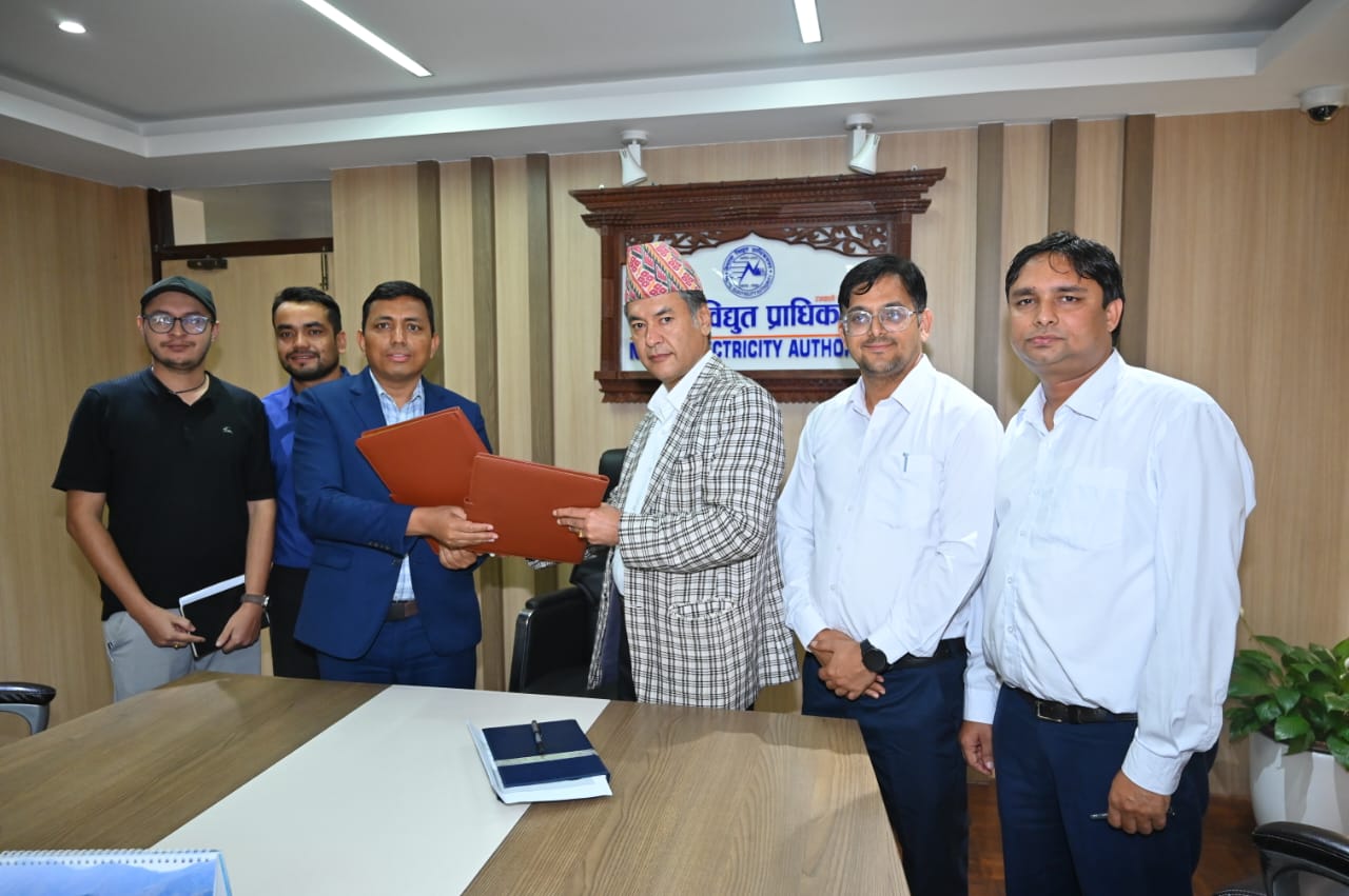 सिमरामा १३२ केभी सबस्टेशन निर्माण गर्न सेज र नेपाल विद्युत प्राधिकरण बिच सम्झौता