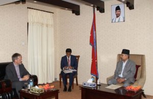 उपराष्ट्रपति यादवसँग अमेरिकी राजदूत थम्प्सनको भेटवार्ता