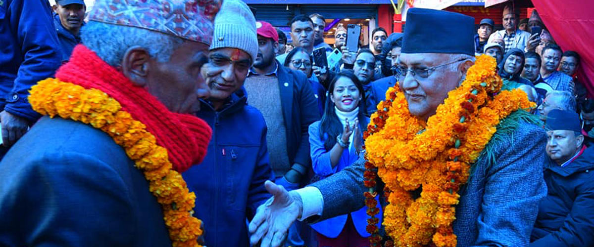 बागलुङमा समृद्धिका लागि सङ्कल्पयात्रा दुई दिन, ओली आज बागलुङ जाने