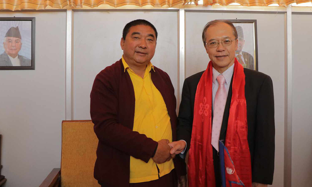 लुम्बिनी विकास कोषका उपाध्यक्ष र जापानी राजदूतबीच भेटवार्ता