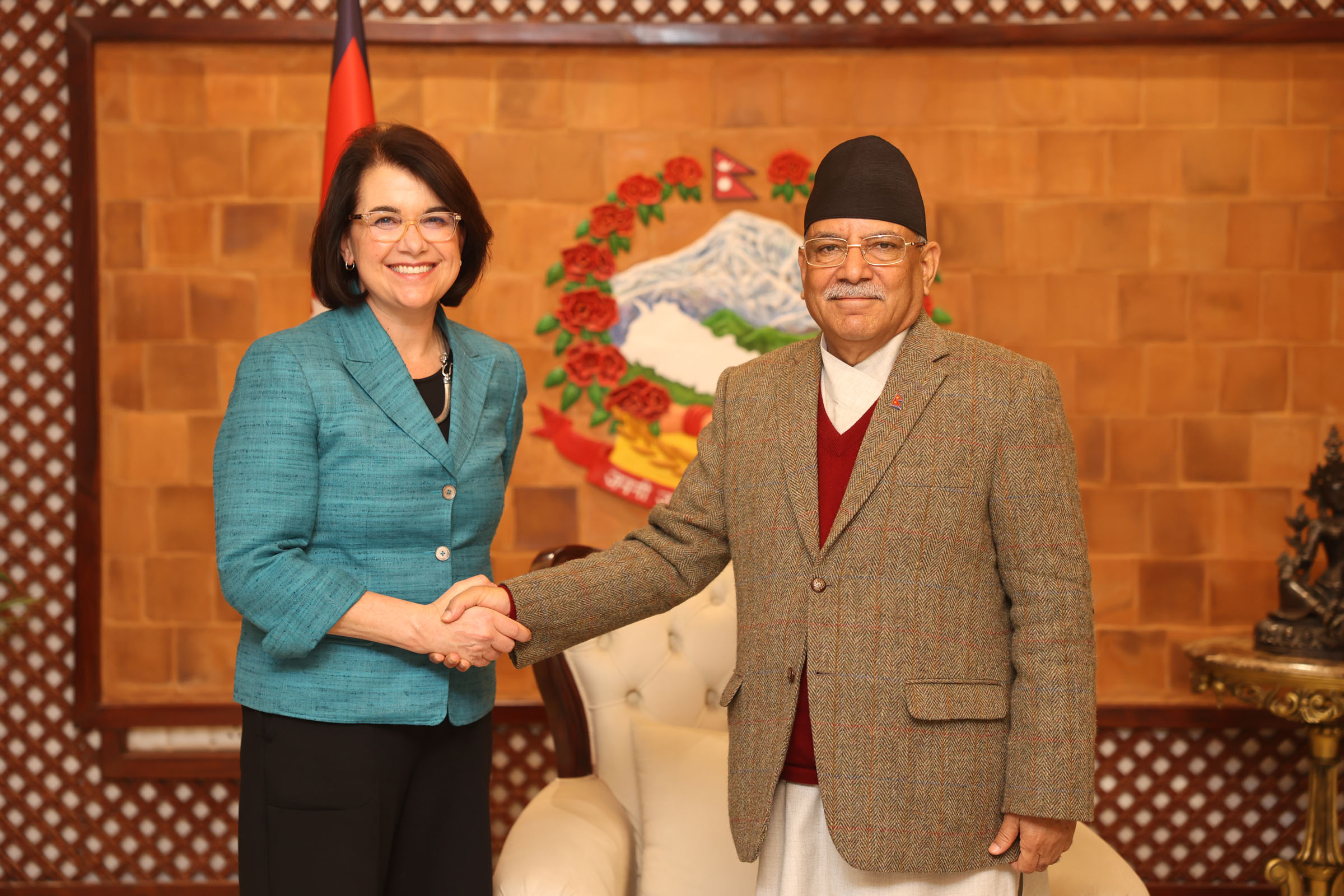 प्रधानमन्त्री र अमेरिकी राष्ट्रिय सुरक्षा परिषदकी वरिष्ठ निर्देशकबीच भेटवार्ता