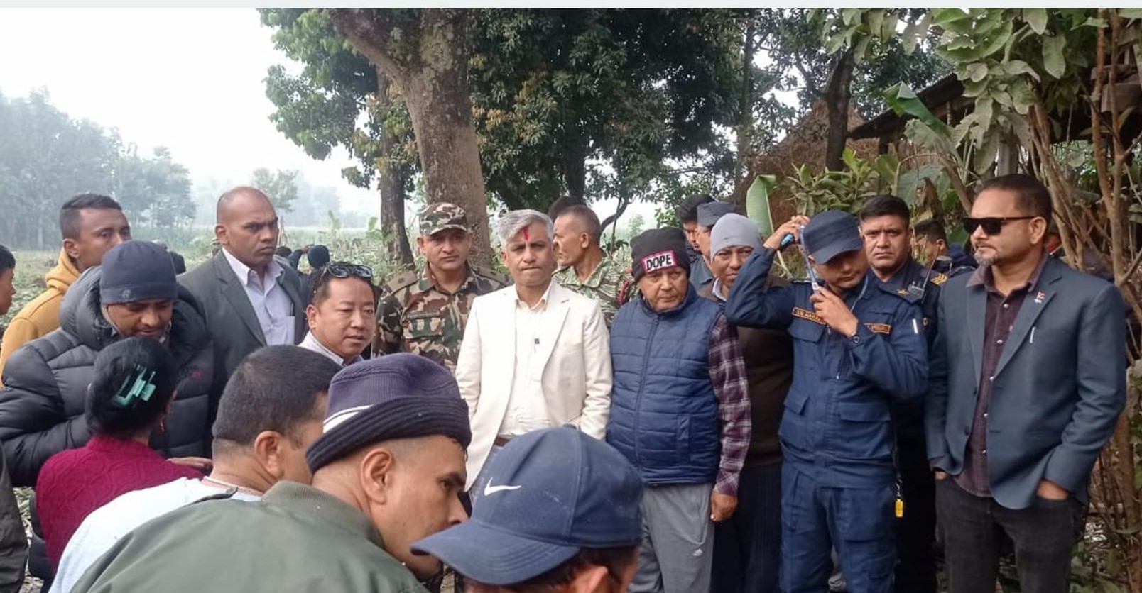 मुख्यमन्त्री केदार कार्कीद्वारा हात्ती प्रभावित क्षेत्रको निरीक्षण