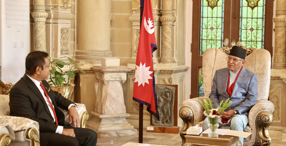 प्रधानमन्त्रीसँग श्रीलङ्काका राजदूतको भेट