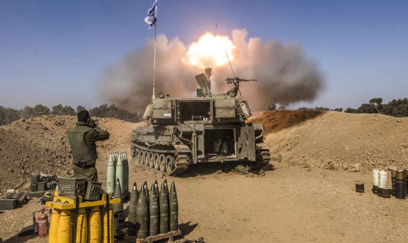 इजरायली तोपखाना पहिलो पटक गाजा क्षेत्रमा