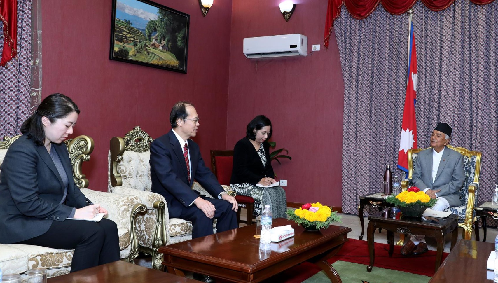 राष्ट्रपति पौडेलसमक्ष जापानी राजदूतको शिष्टाचार भेट