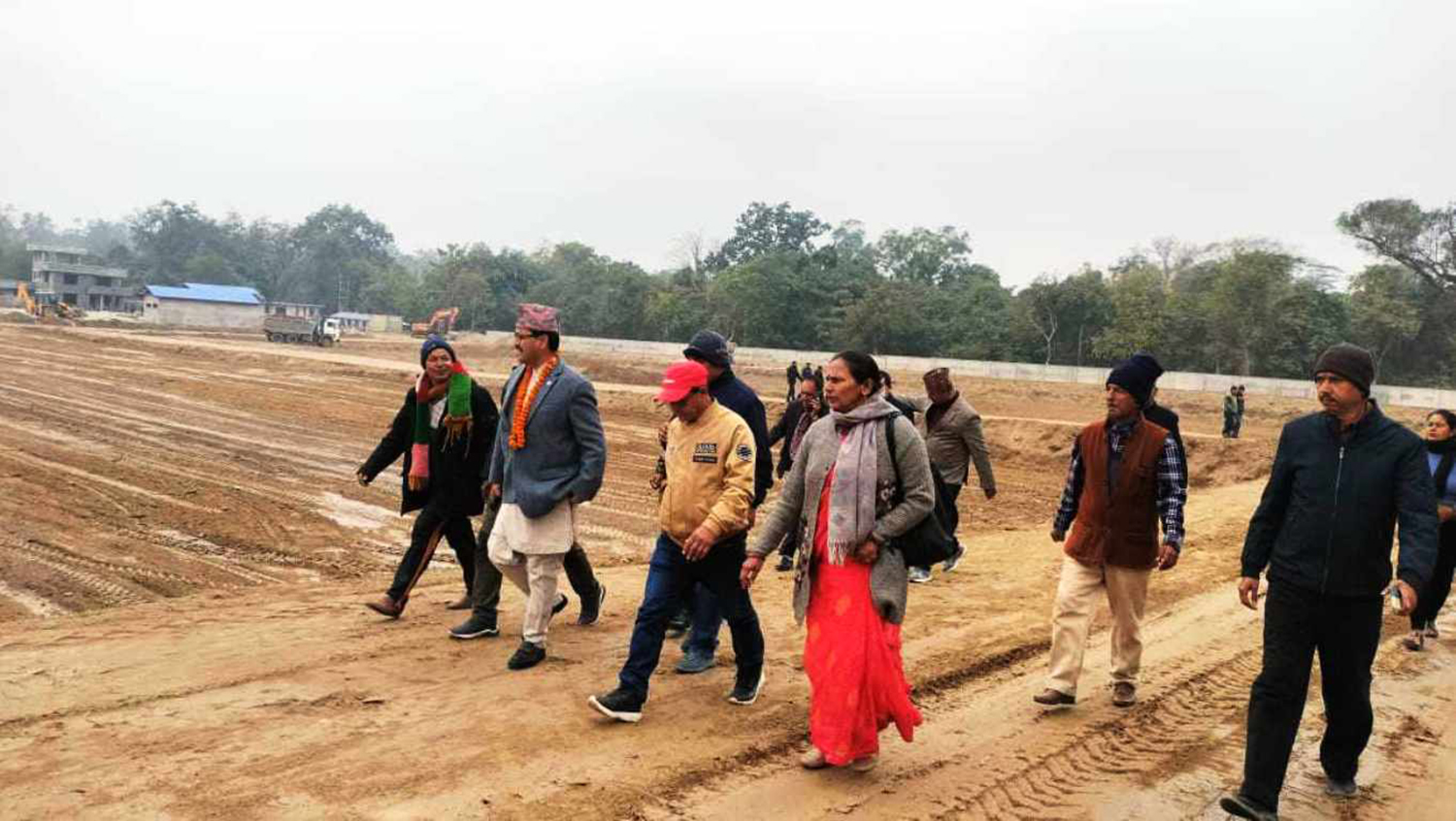 परराष्ट्रमन्त्री साउदद्वारा निर्माणाधीन फोहरमैला व्यवस्थापन केन्द्रको निरीक्षण