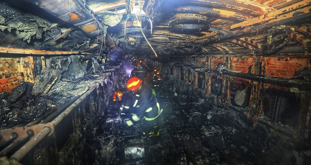 बङ्गलादेश : रेलमा आगजनी गरेको आरोपमा बीएनपी नेतासहित सात जना पक्राउ