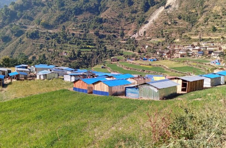 रुकुम पश्चिममा भूकम्पपीडितका लागि दश हजार अस्थायी आवास निर्माण