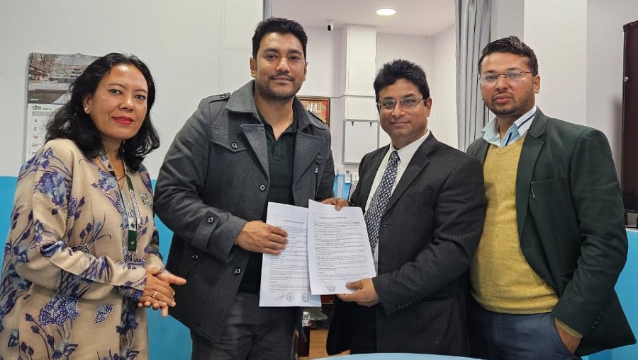 सांग्रिला डेभलपमेन्ट बैंक र गण्डकी मेडिकल कलेजबीच संझौता