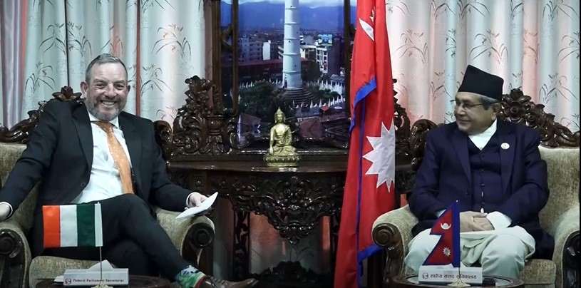 सभामुख घिमिरे र आयरल्याण्डका माथिल्ला सभाका अध्यक्ष बट्टिमरबीच भेटवार्ता