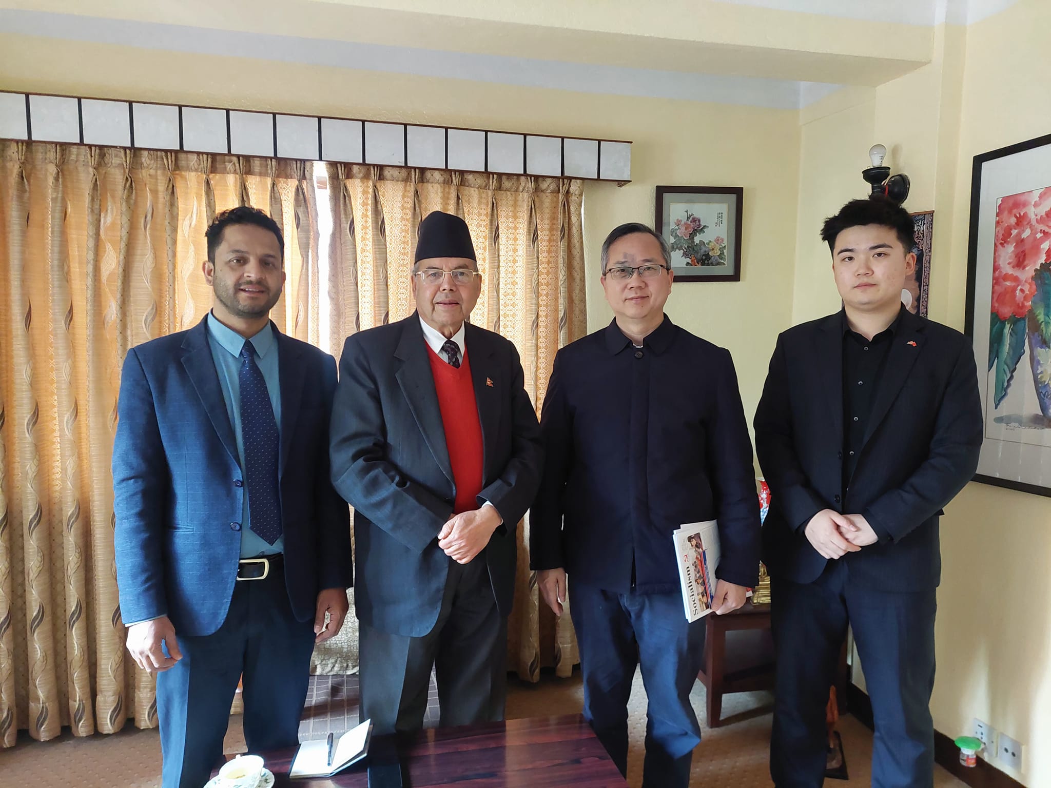 खनाल र चिनियाँ राजदूतबीच समसामयिक राजनीतिका विषयमा छलफल