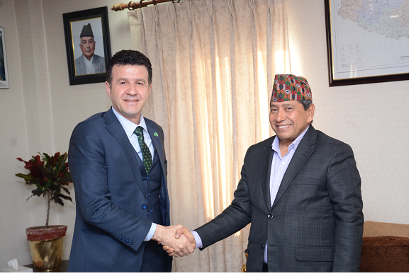 उपप्रधानमन्त्री श्रेष्ठसँग लेबनानका राजदूतको भेट
