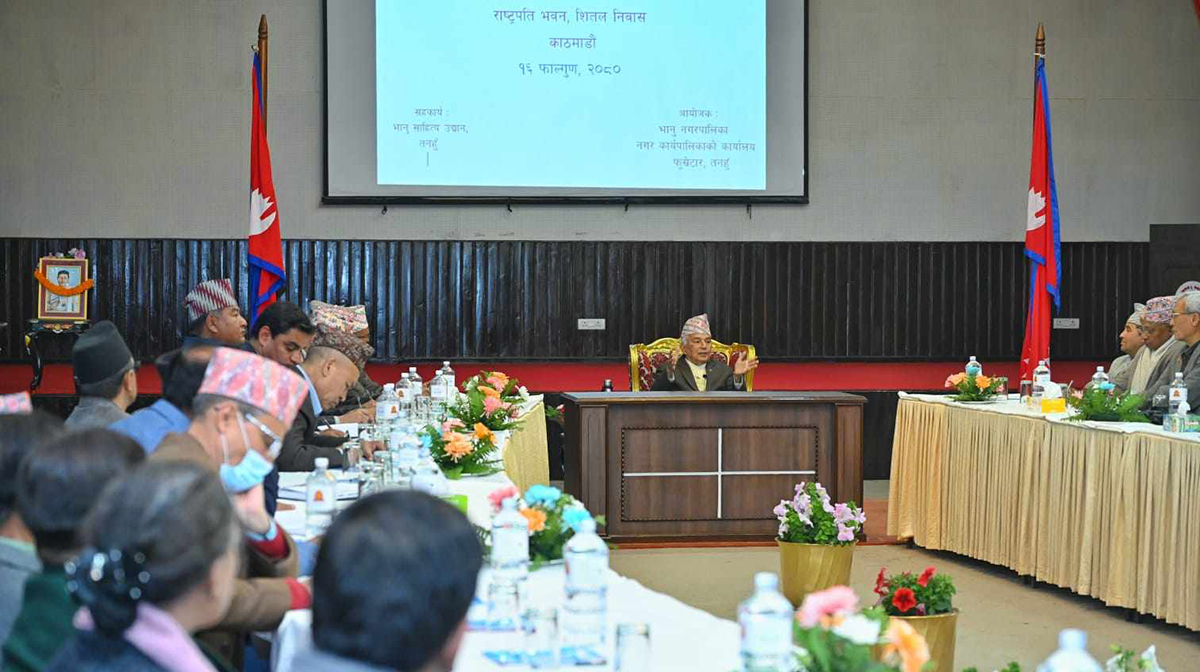 भानुभक्त आचार्यको जन्मस्थल चुँदीरम्घालाई राष्ट्रिय एकताको केन्द्र बनाउन राष्ट्रपतिको जोड