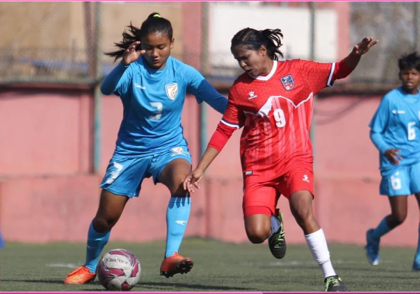 साफ यू–१६ महिला फुटबलमा नेपाल भारतसँग १० गोलले पराजित
