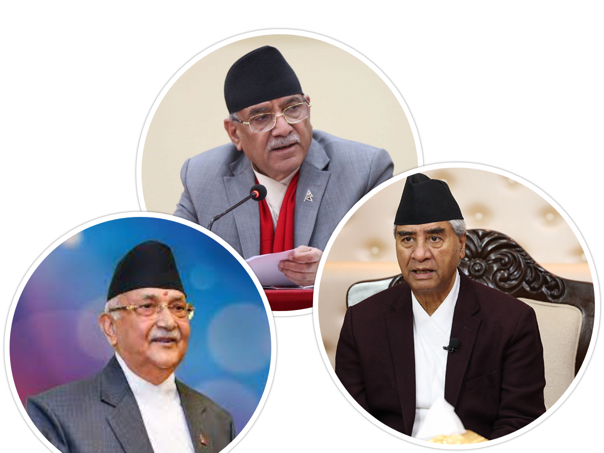 प्रमुख तीन दलका शीर्ष नेताबीच छलफल हुँदै