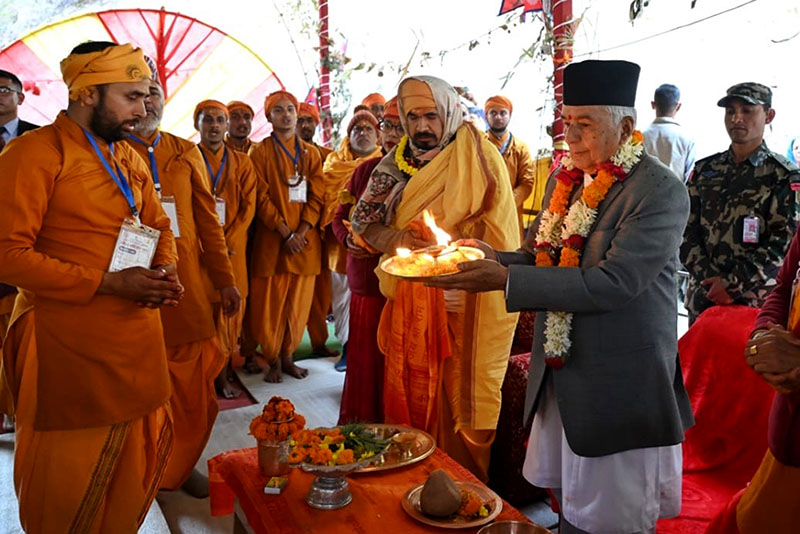 राष्ट्रपति पौडेलद्धारा धार्मिकस्थल लड्केश्वरमा आयोजित कोटीहोममा आज पूजा–अर्चना