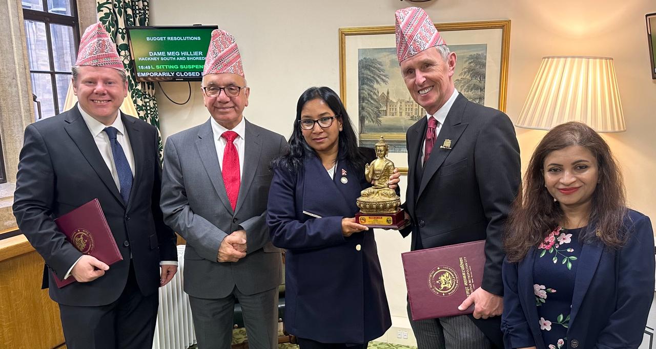 महानगर प्रमुख दाहाल र बेलायतका उपसभामुख भेटवार्ता