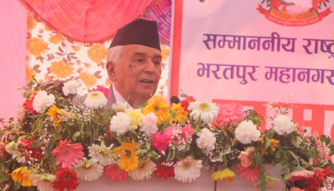 समयअनुसार नेपाली जनताको विकासको चाहना पूरा गर्न सबै एकजुट हुनुपर्छ : राष्ट्रपति पौडेल