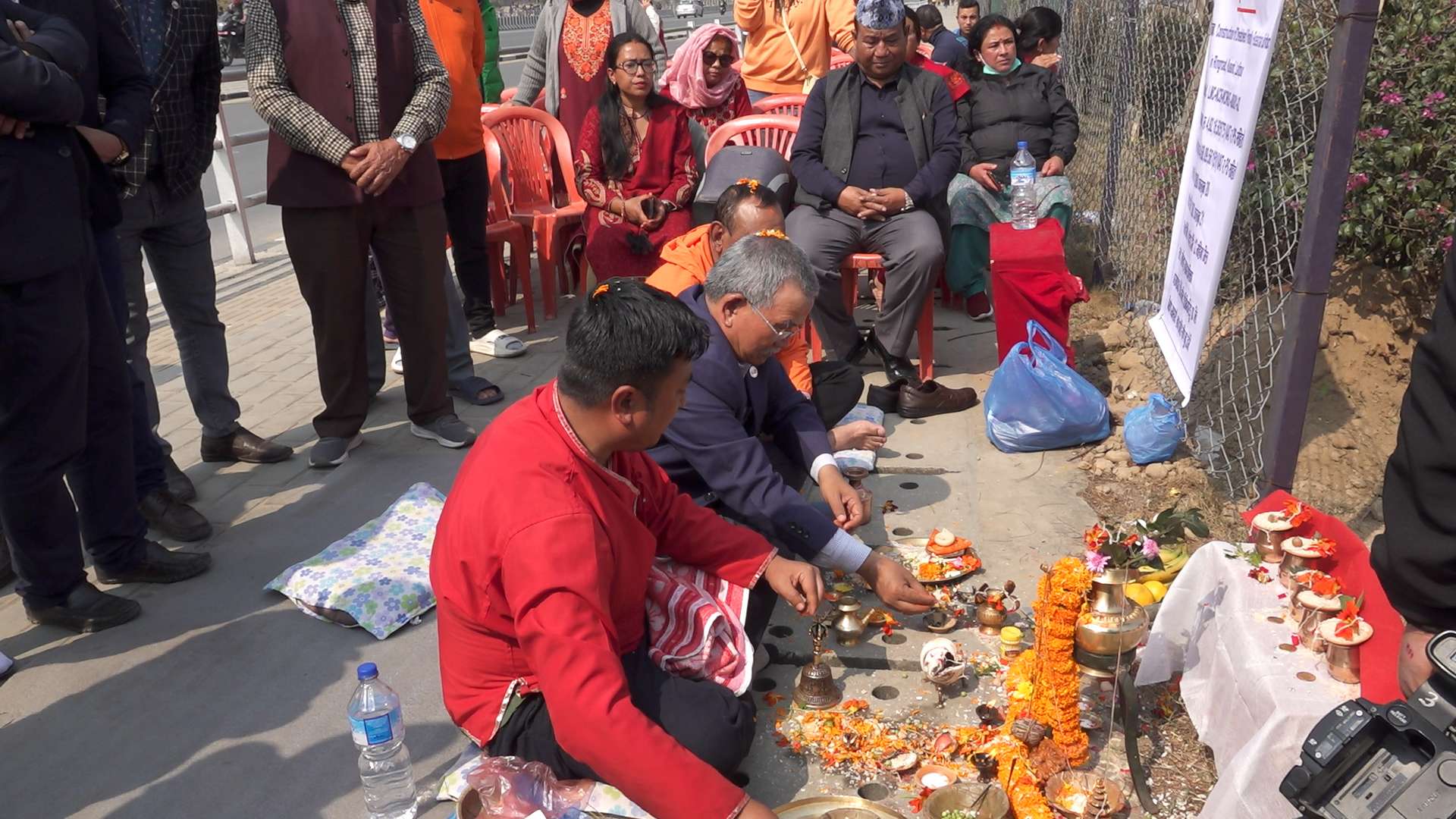 कुसुन्तीमा लिफ्टसहितको अपाङ्गतामैत्री आकाशे पुलको शिलान्यास
