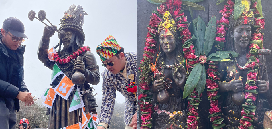 साल्पा सिलिचुङमा ‘सुम्निमा–पारुहाङ र नछुङ’ को प्रतिमा स्थापना