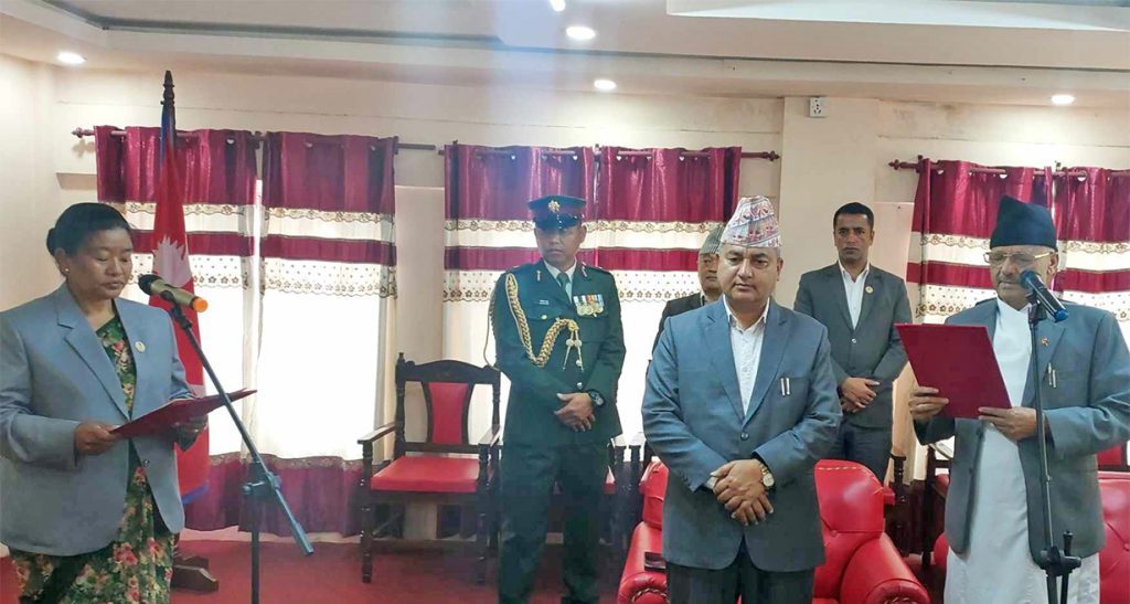 बागमतीमा मन्त्रिपरिषद् विस्तार, एकीकृत समाजवादीकी रमा आलेले लिइन् विनाविभागीय मन्त्रीको शपथ