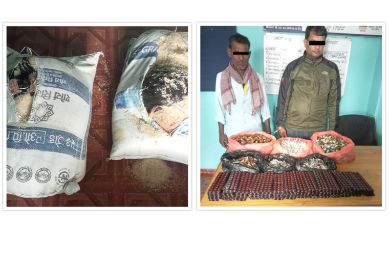 नागढुङ्गा नाकामा चेक जाँच गर्दा चामलको बोराभित्र लागुऔषध फेला, दुई पक्राउ