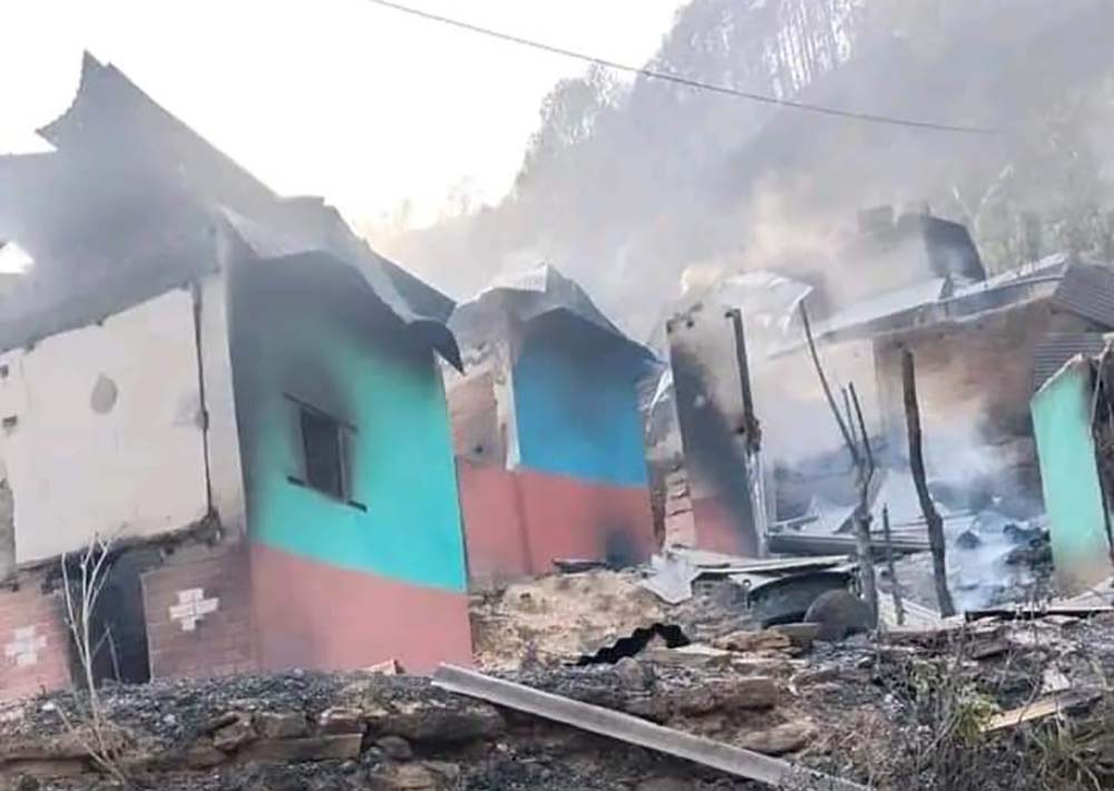 गुल्मीमा आगलागीबाट ८३ घरगोठ जलेर नष्ट