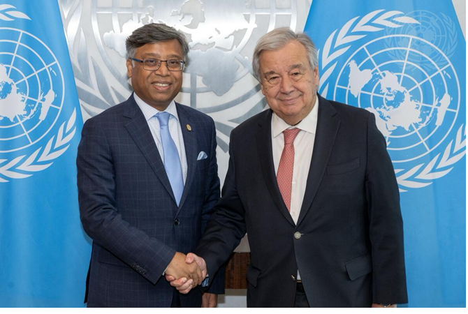 सार्कलाई निरन्तर सहयोग गर्ने महासचिव गुटेरेसको प्रतिबद्धता