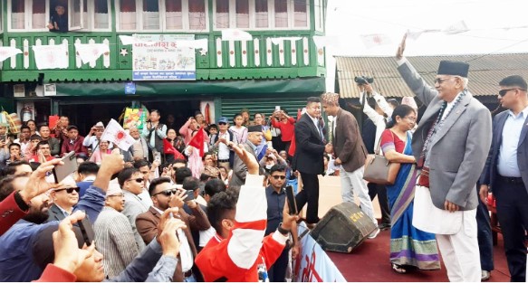 सुहाङलाई जिताउन अध्यक्ष ओलीको अपिल