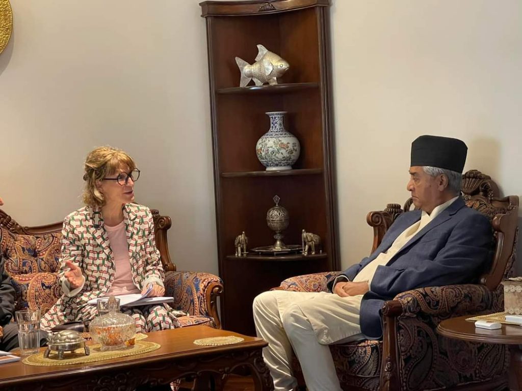 कांग्रेस सभापति देउवासँग एम्नेस्टी इन्टरनेसनलका महासचिवको भेट