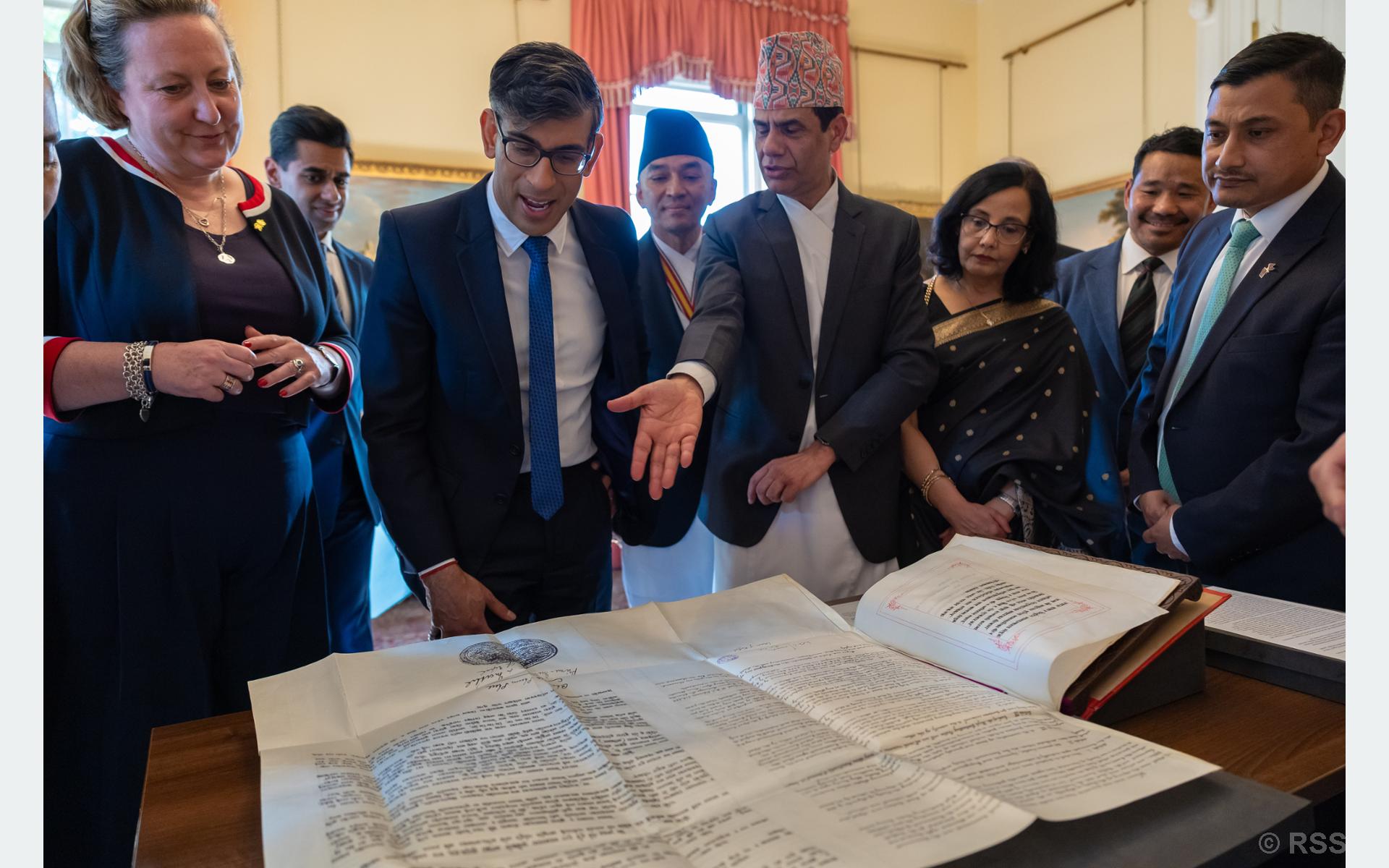 बेलायती प्रधानमन्त्रीद्वारा स्वागत समारोह आयोजना