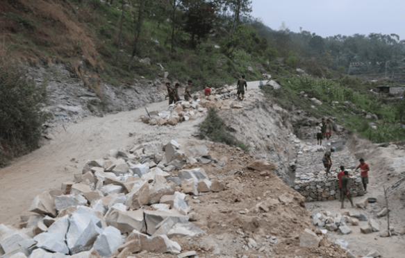 बेनी–पाखापानी सडक स्तरोन्नति सुरु