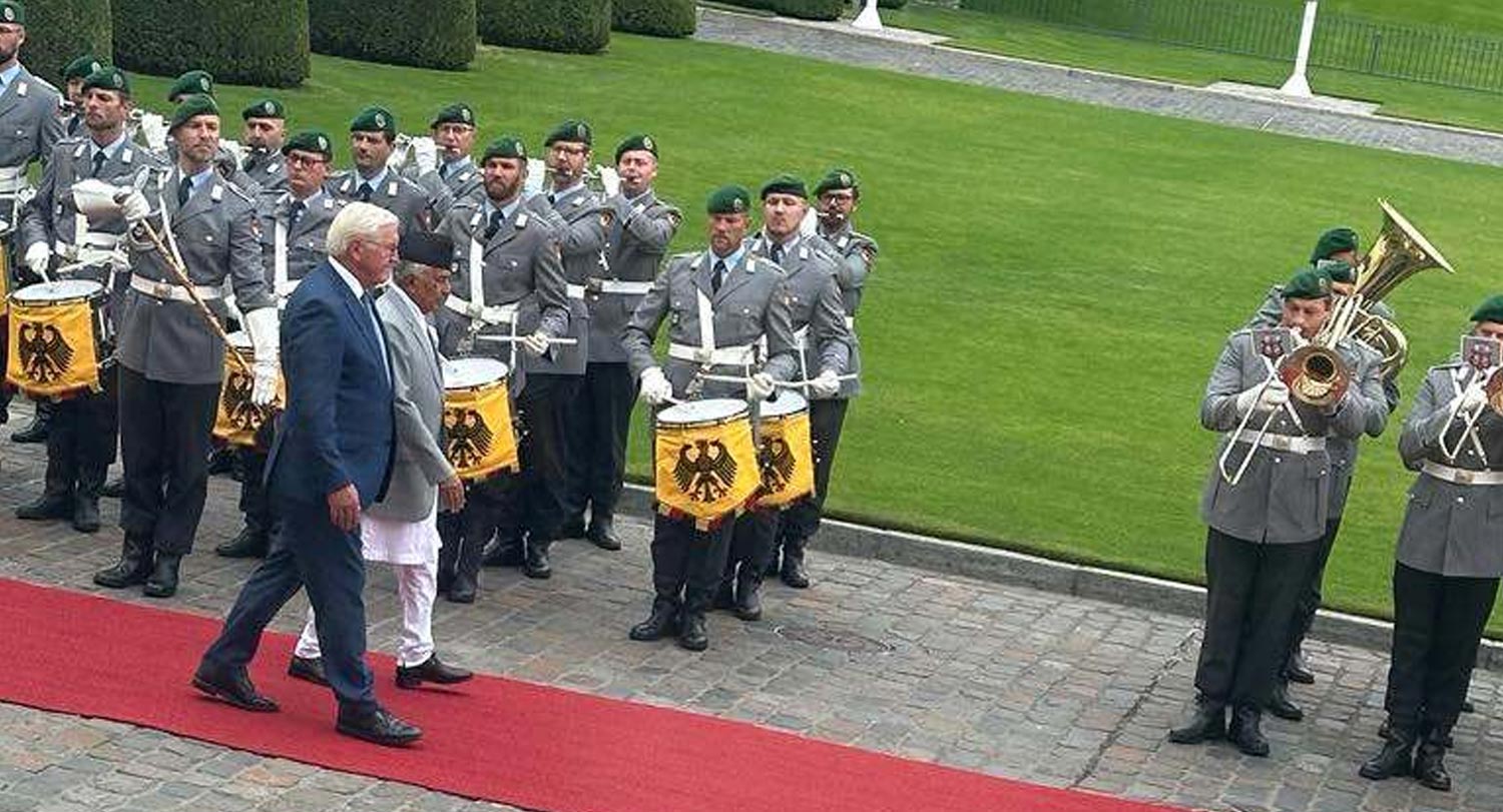 राष्ट्रपति पौडेललाई बर्लिनमा गार्ड अफ अनरको सम्मान