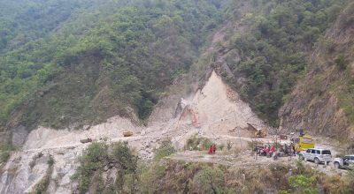 पहिरोले कान्ति लोकपथ अवरुद्ध, हेटौँडा-काठमाडौं यातायात सेवा प्रभावित