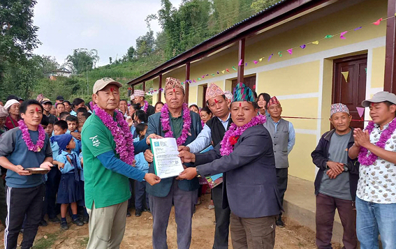 ब्रिटिस गोर्खा वेल्फेयर ट्रष्टको आर्थिक सहयोगमा खोटेहाङमा विद्यालय भवन निर्माण