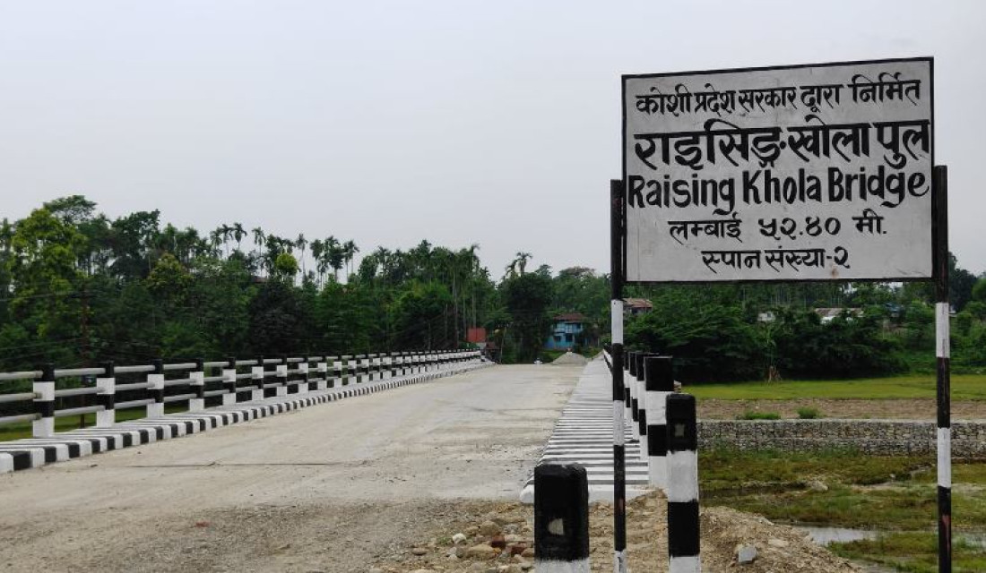 तीस वर्षपछि झापाको राईसिंह खोलामा बन्यो पक्की पुल, बाहुनडाँगीका स्थानीयलाई यात्रा गर्न सहज
