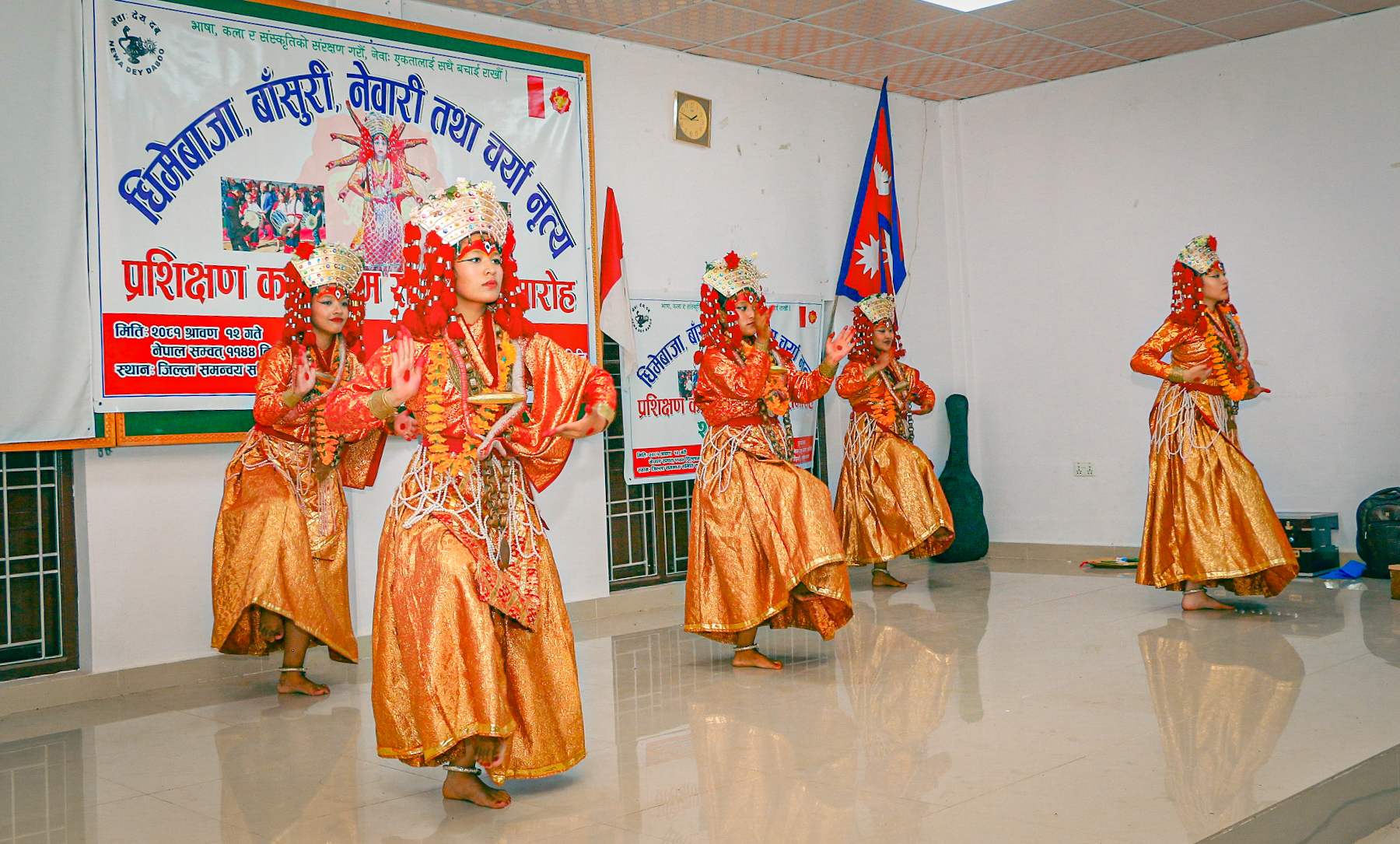 खाँदबारीका नेवार युवायुवतीलाई धिमेबाजासम्बन्धी २५ दिने प्रशिक्षण