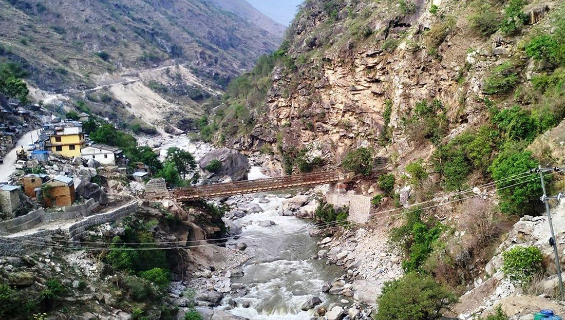 तिला नदीमा बेलीब्रिज बनेपछि महावै गाउँपालिका कर्णाली राजमार्गसँग जोडियो