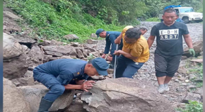 बाढीपहिरोले क्षतिग्रस्त बेँसीसहर-चामे सडक स्तरोन्नति गर्न एक अर्ब लाग्ने