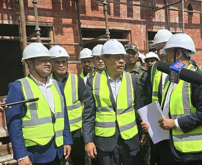 शहरी विकास मन्त्री सिंहले गरे निर्माणाधीन संसद भवन अनुगमन