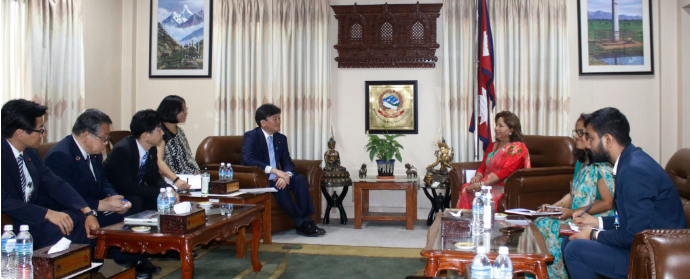 परराष्ट्रमन्त्रीसँग जापानी संसदीय प्रतिनिधिमण्डलको शिष्टाचार भेट