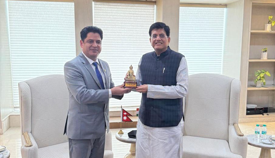 उद्योगमन्त्री भण्डारी र भारतीय समकक्षी गोयलबीच भेटवार्ता