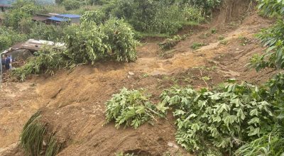 सुनसरीमा पहिरोले एक घरमा क्षति, १२ घर जोखिममा