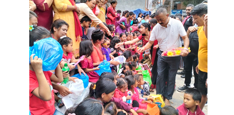 कृष्ण जन्माष्टमीको अवसरमा काभ्रेमा १० हजार कन्या पुजिए