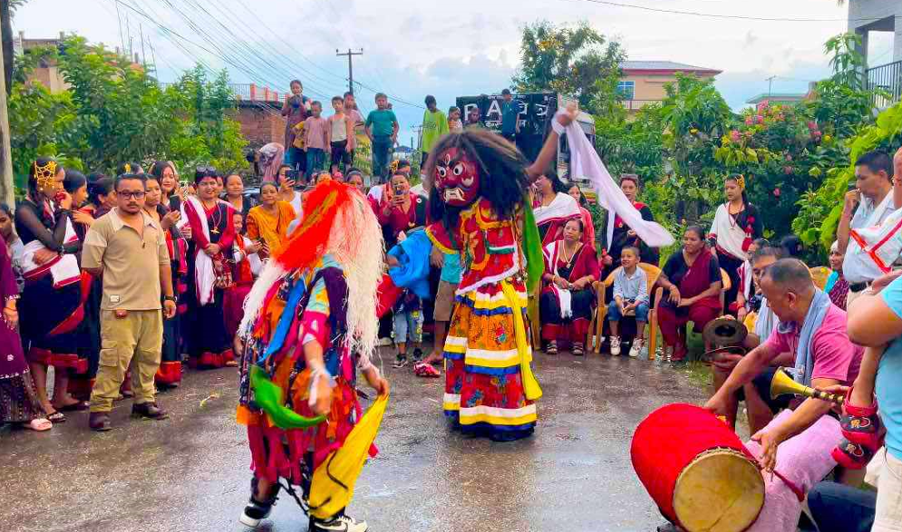 कृष्ण जन्माष्टमीको‌ अवसरमा मणिग्राममा लाखेनाच