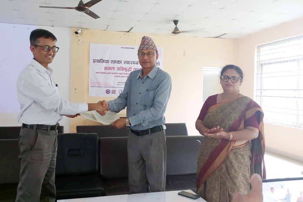 मेचीनगरमा स्वास्थ्य कार्यक्रम सञ्चालन गर्न त्रिपक्षीय सम्झौता