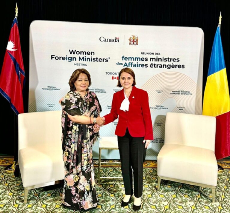 परराष्ट्रमन्त्री राणा र रोमानियाली विदेशमन्त्रीबीच भेटवार्ता